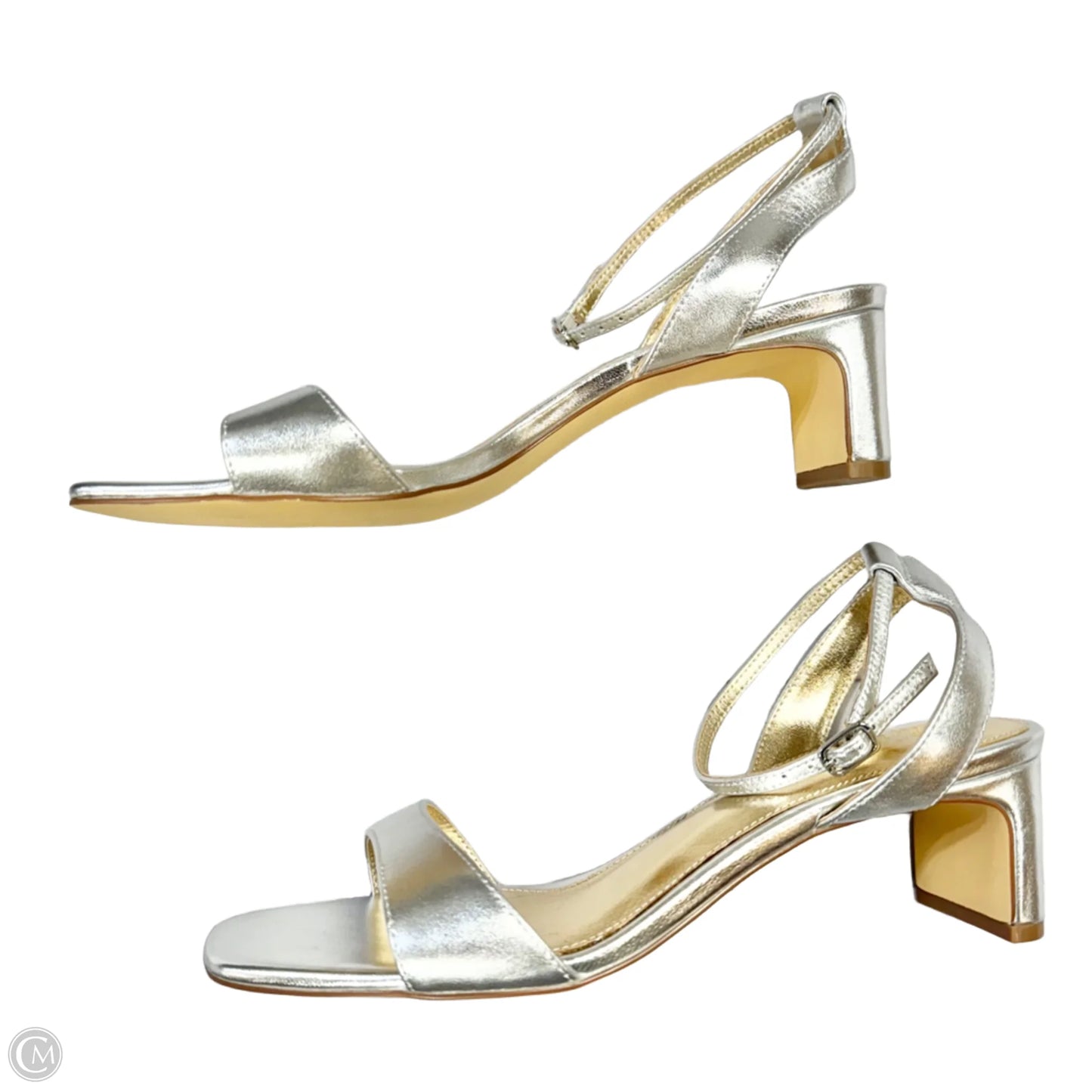 Sandals Designer By Lilly Pulitzer In Gold & Silver, Size: 9