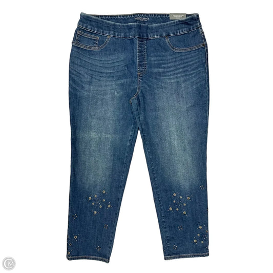 Jeans Jeggings By Chicos In Blue Denim, Size: 14p