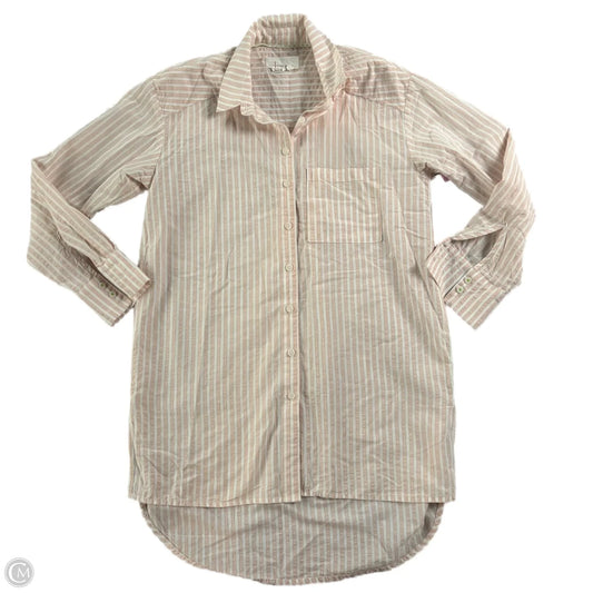 Top Long Sleeve By Anthropologie In Striped Pattern, Size: Xs