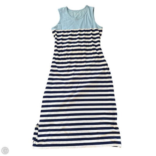 Dress Casual Maxi By Denim And Co Qvc In Striped Pattern, Size: L