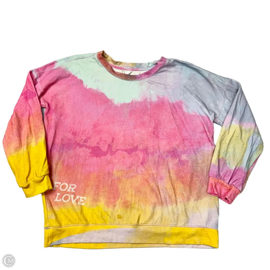 Top Long Sleeve By Daily Practice By Anthropologie In Tie Dye Print, Size: L