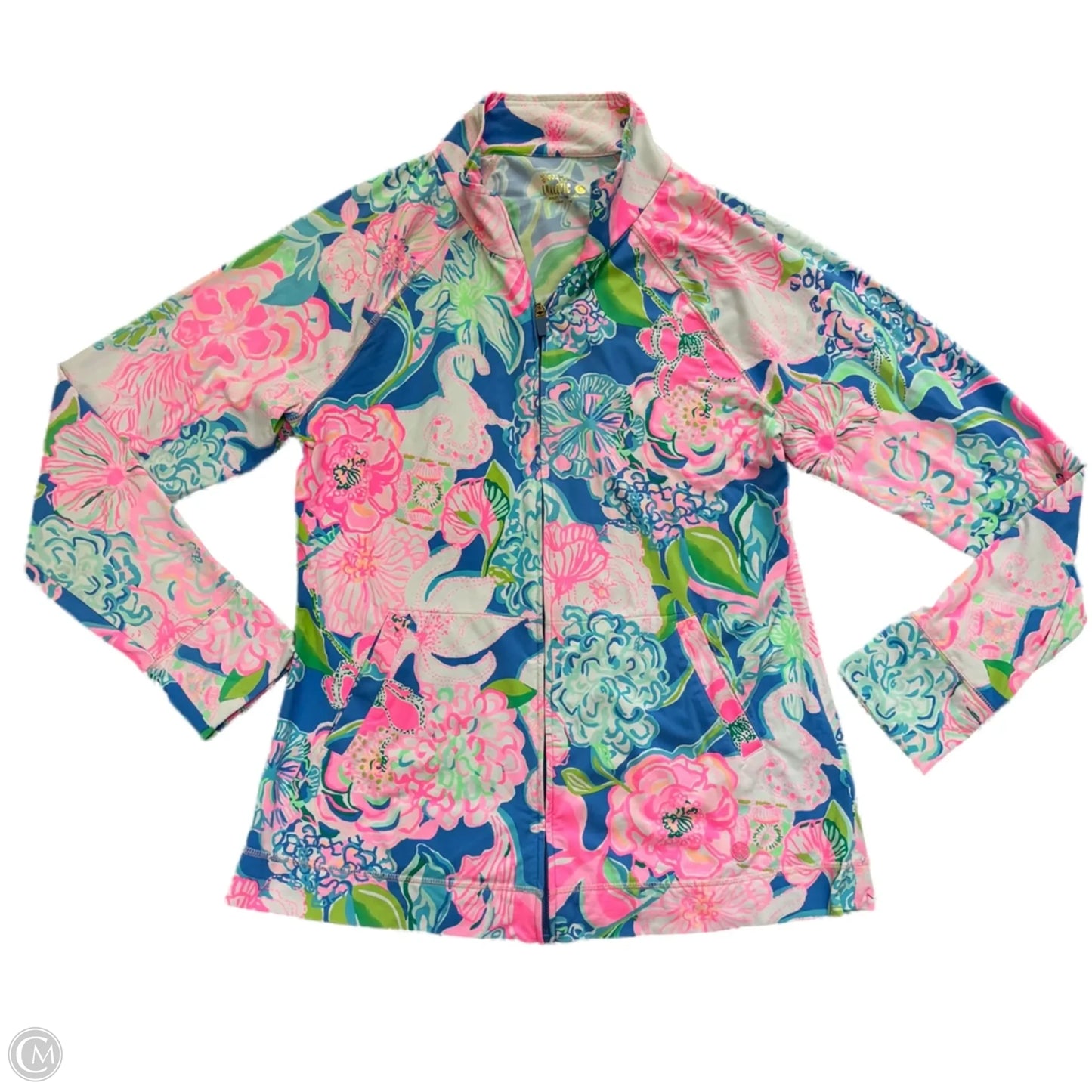 Jacket Designer By Lilly Pulitzer In Blue & Pink, Size: L