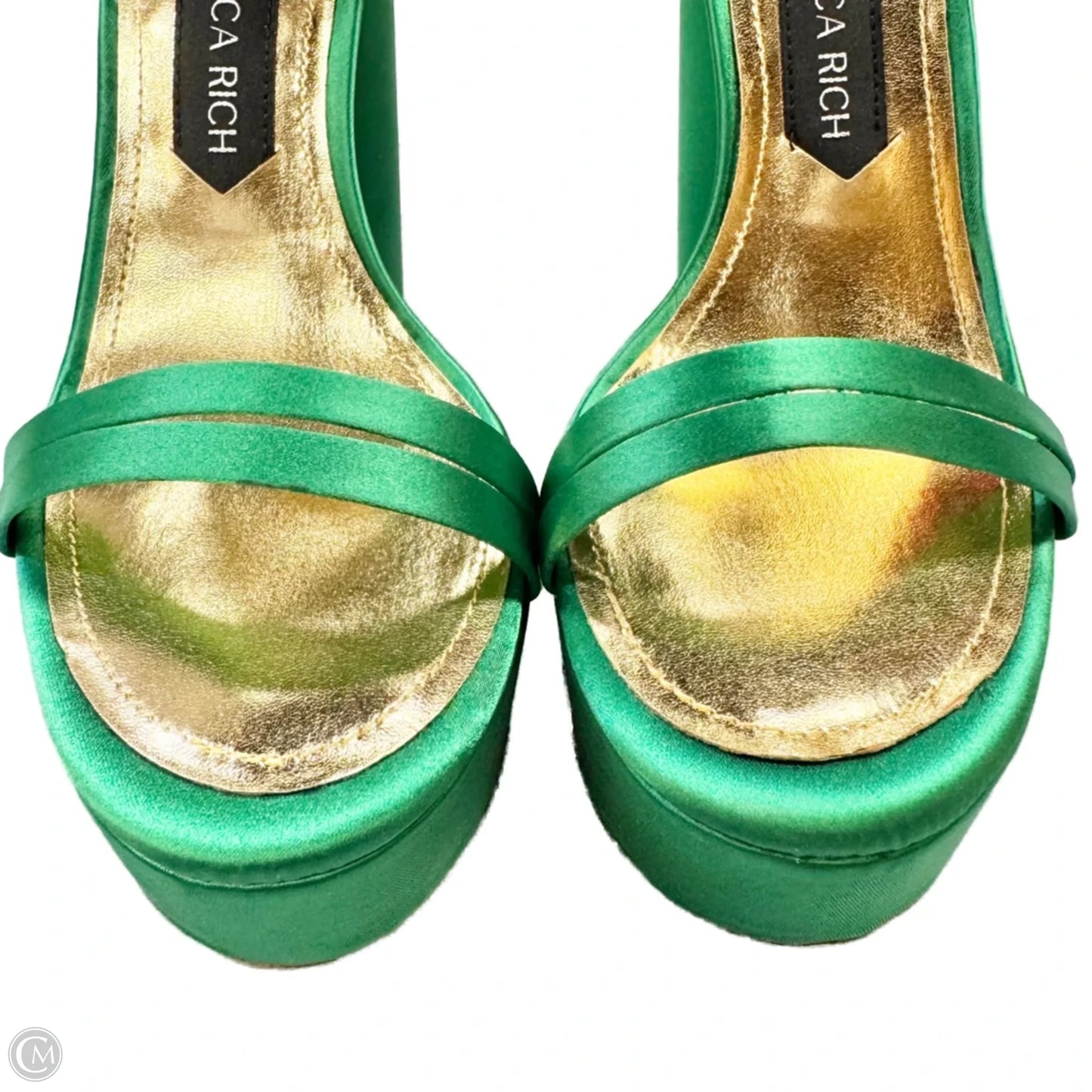 Sandals Heels Platform By Jessica Rich In Green, Size: 7.5