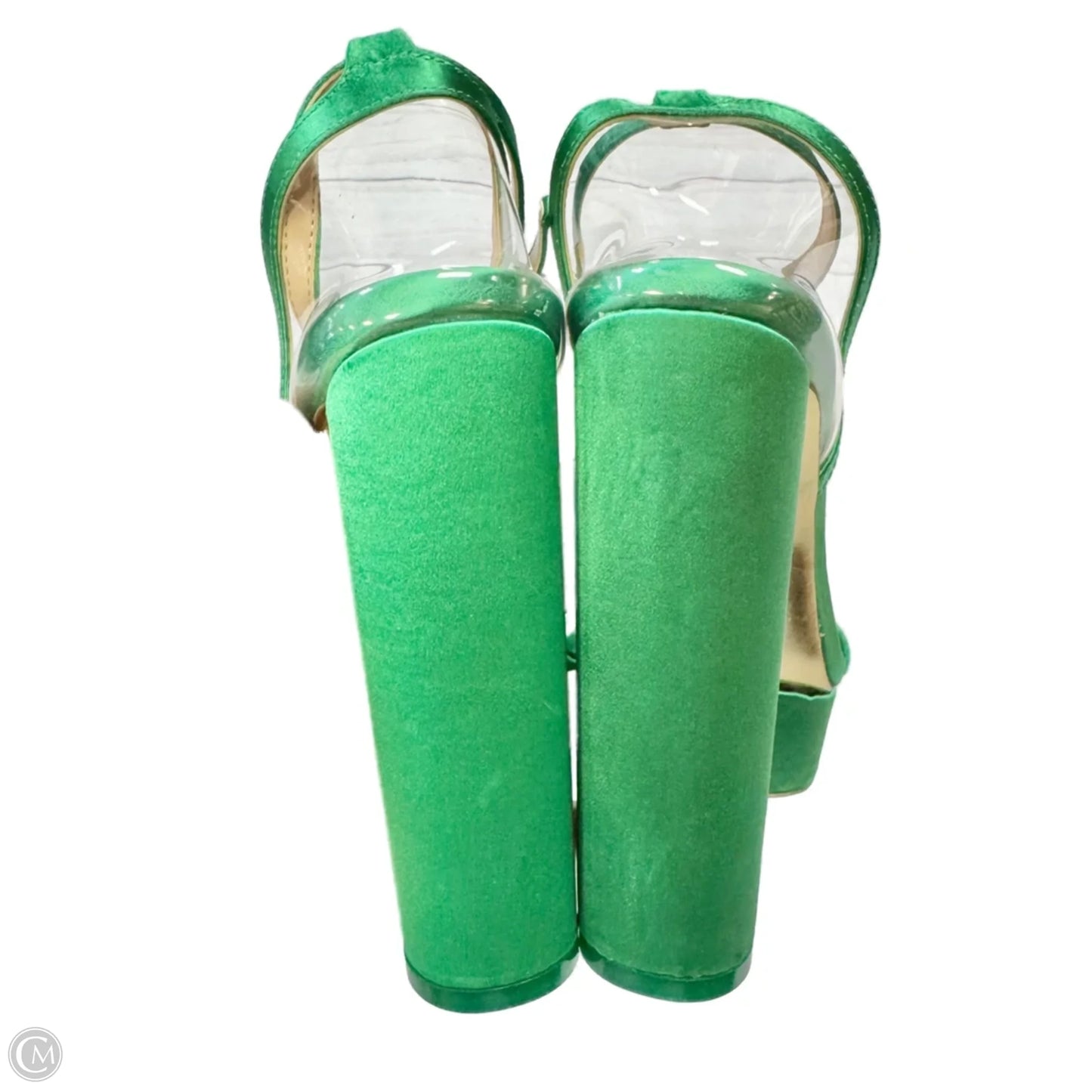 Sandals Heels Platform By Jessica Rich In Green, Size: 7.5