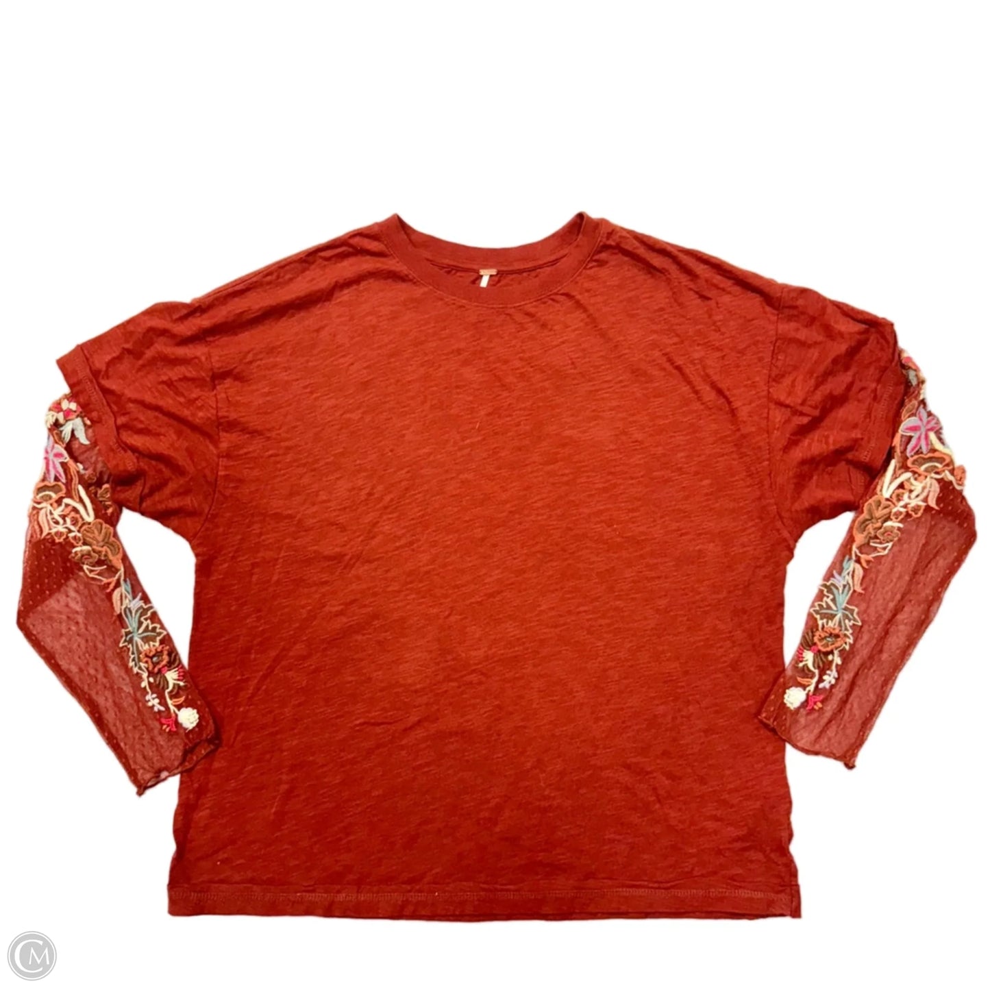 Top Long Sleeve By Free People In Orange, Size: S