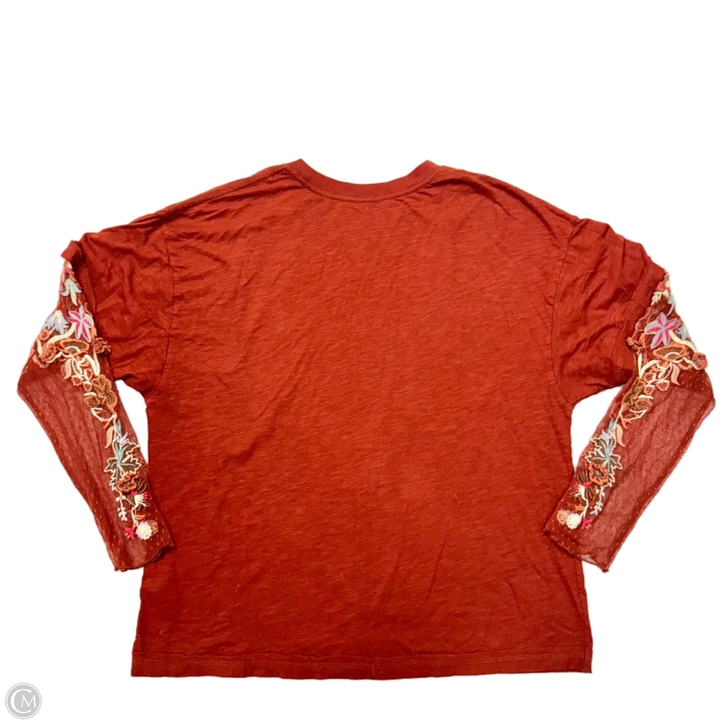 Top Long Sleeve By Free People In Orange, Size: S