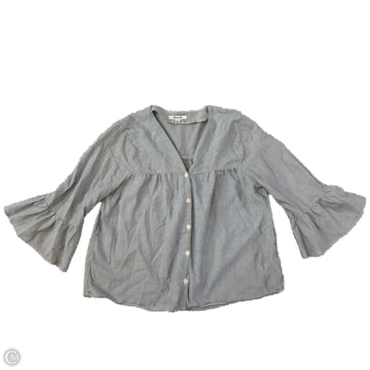 Top 3/4 Sleeve By Madewell In Striped Pattern, Size: S