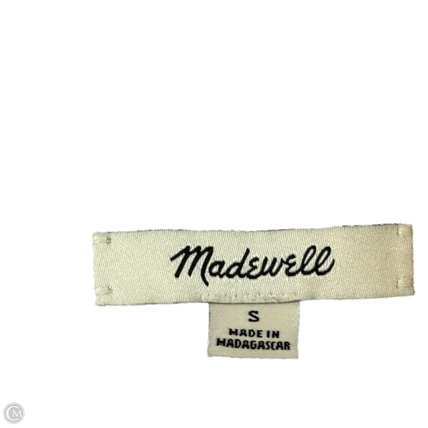 Top 3/4 Sleeve By Madewell In Striped Pattern, Size: S