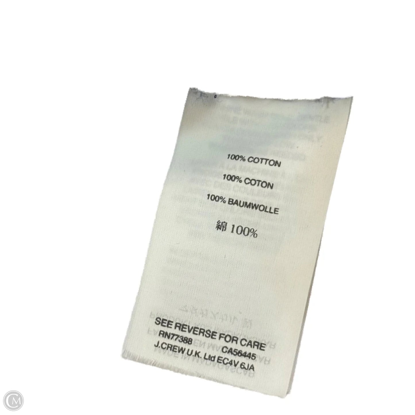 Top 3/4 Sleeve By Madewell In Striped Pattern, Size: S