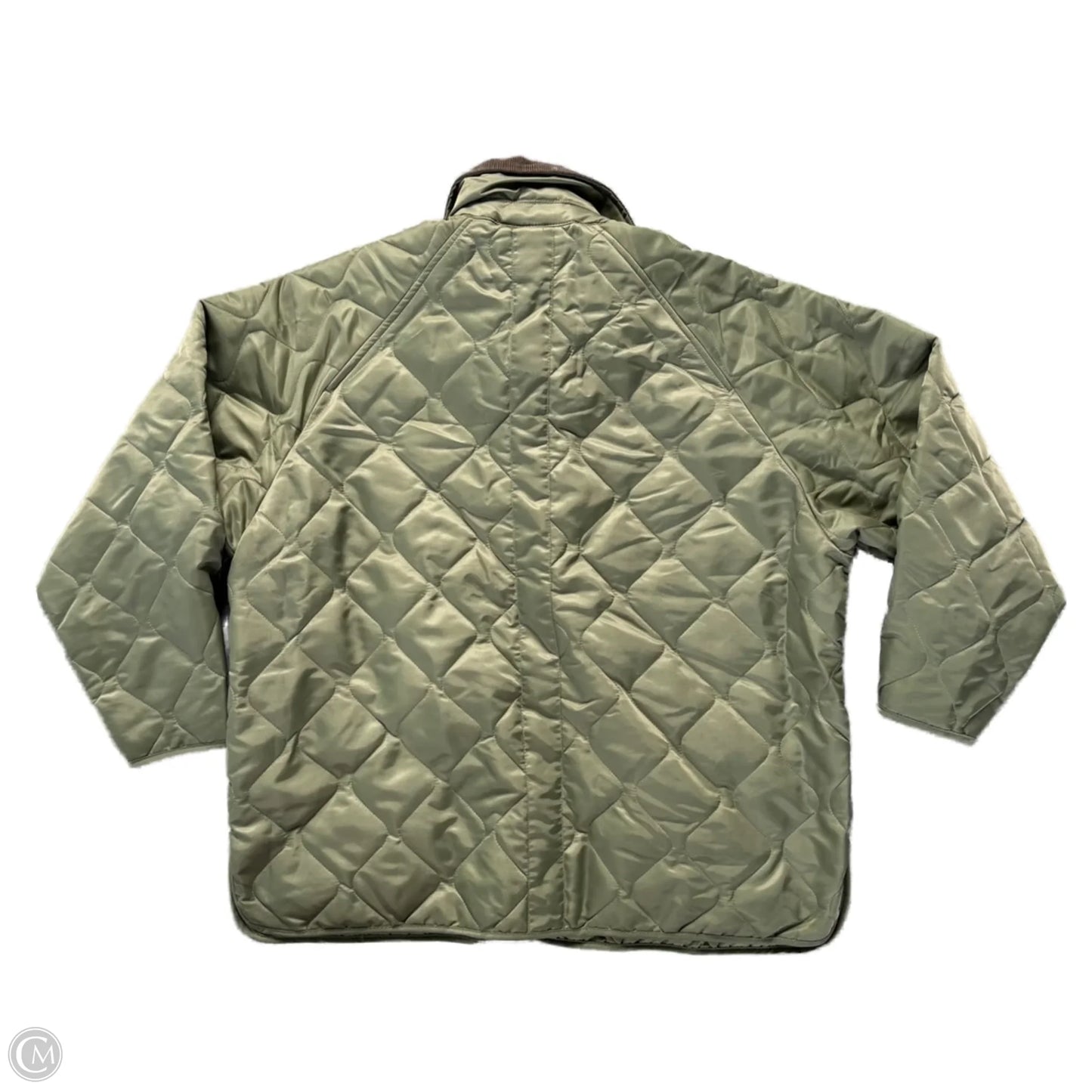 Jacket Puffer & Quilted By Pull & Bear In Green, Size: M