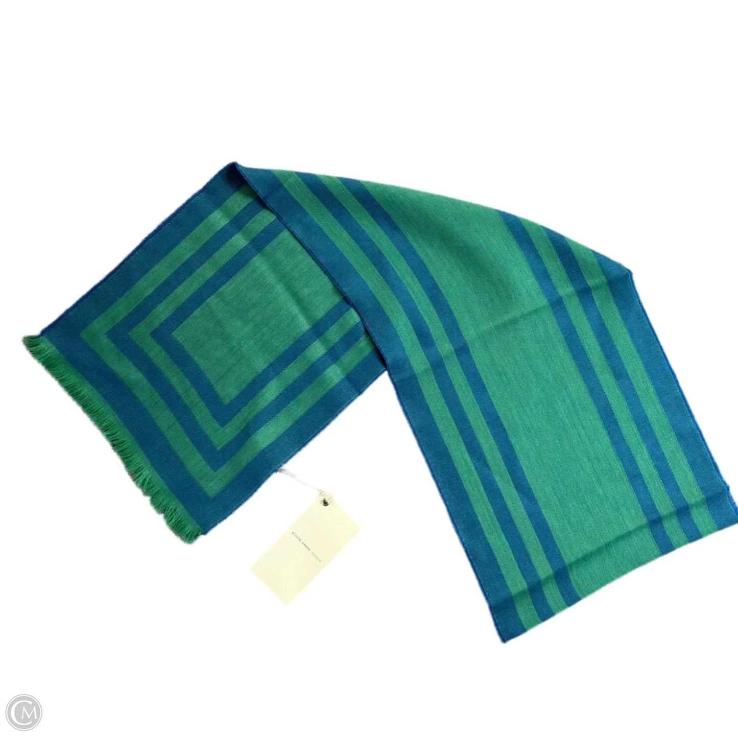 Scarf Winter By Alicia Adams Alpaca In Blue & Green