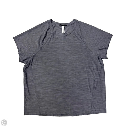 Athletic Top Short Sleeve By Athleta In Grey, Size: Xl