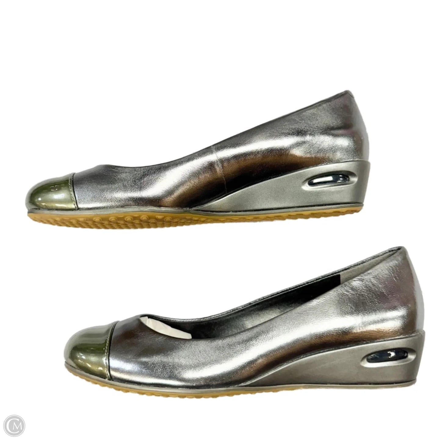Shoes Heels Wedge By Cole-haan In Silver, Size: 7.5