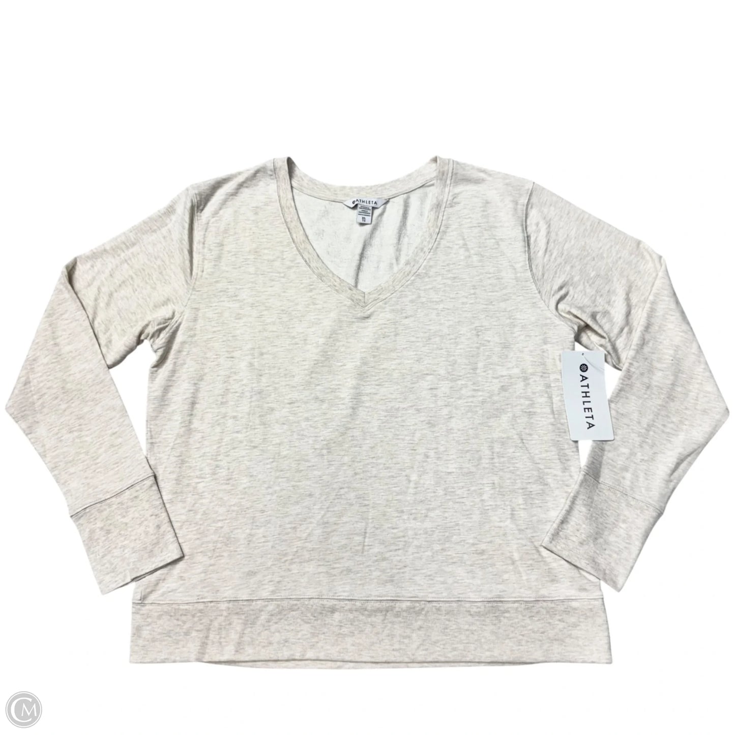 Athletic Sweatshirt Crewneck By Athleta In Beige, Size: Xl