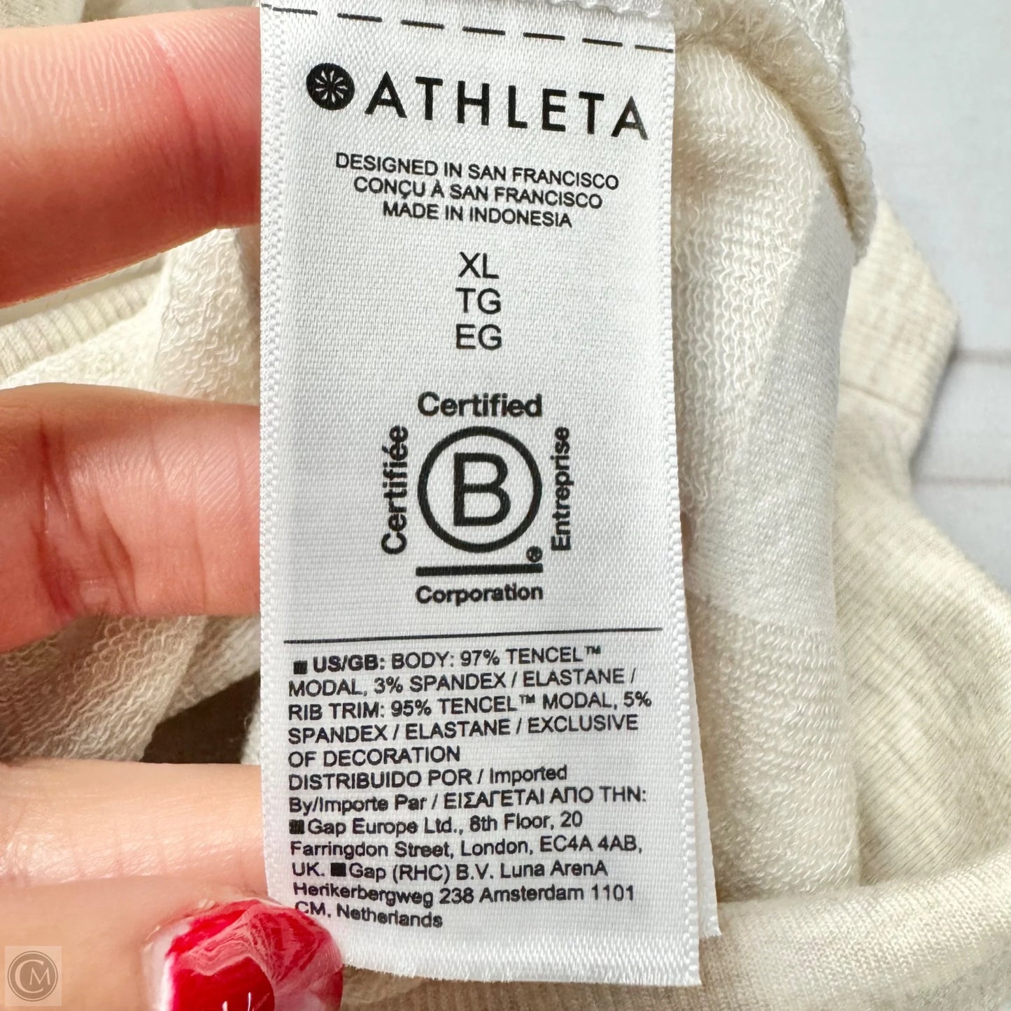 Athletic Sweatshirt Crewneck By Athleta In Beige, Size: Xl