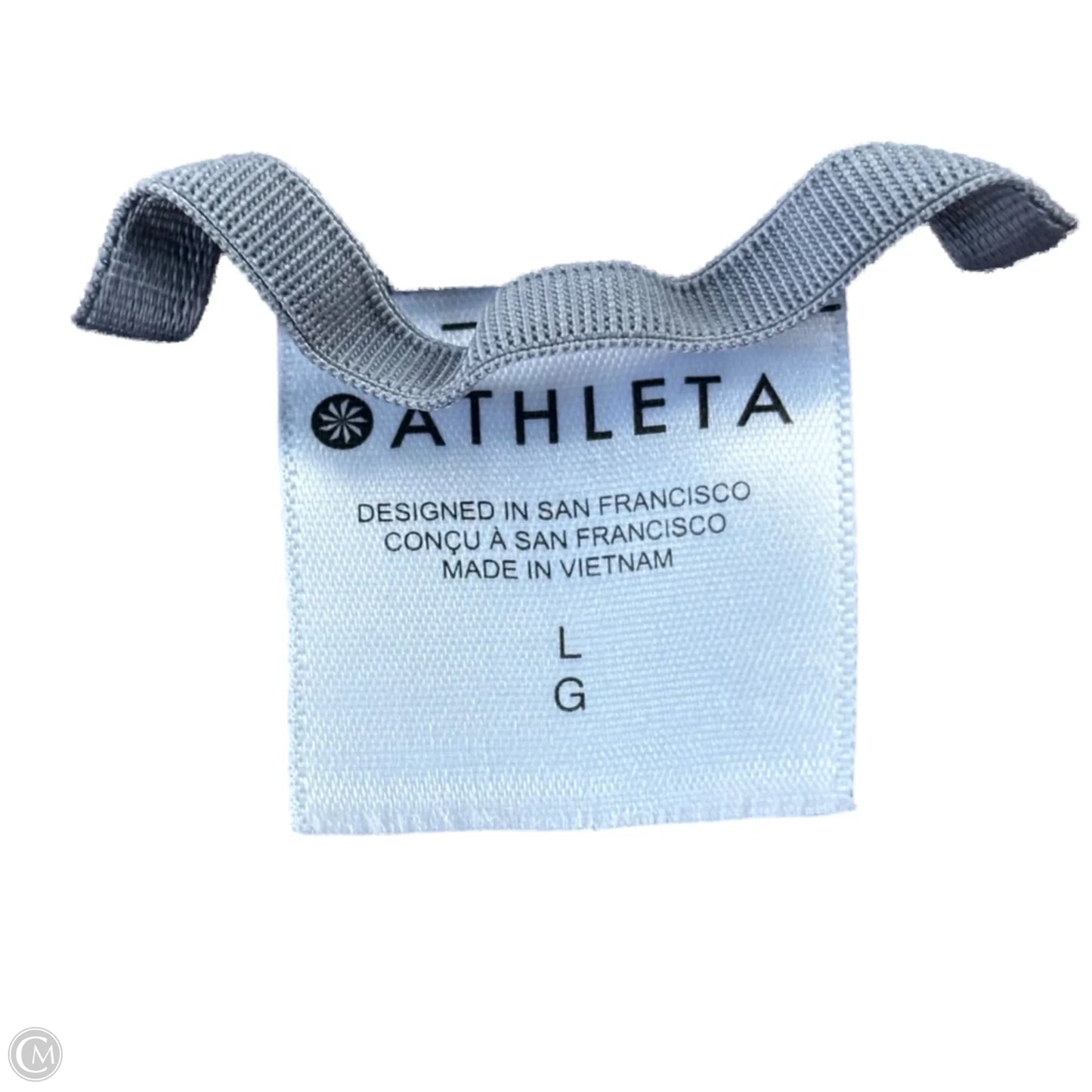 Athletic Top Short Sleeve By Athleta In Grey, Size: L