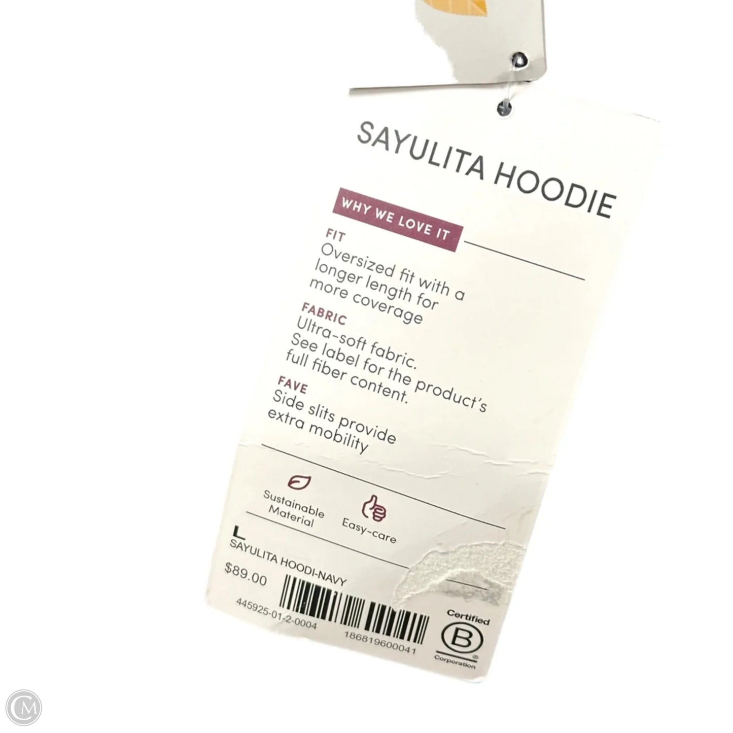 Athletic Sweatshirt Hoodie By Athleta In Navy, Size: L