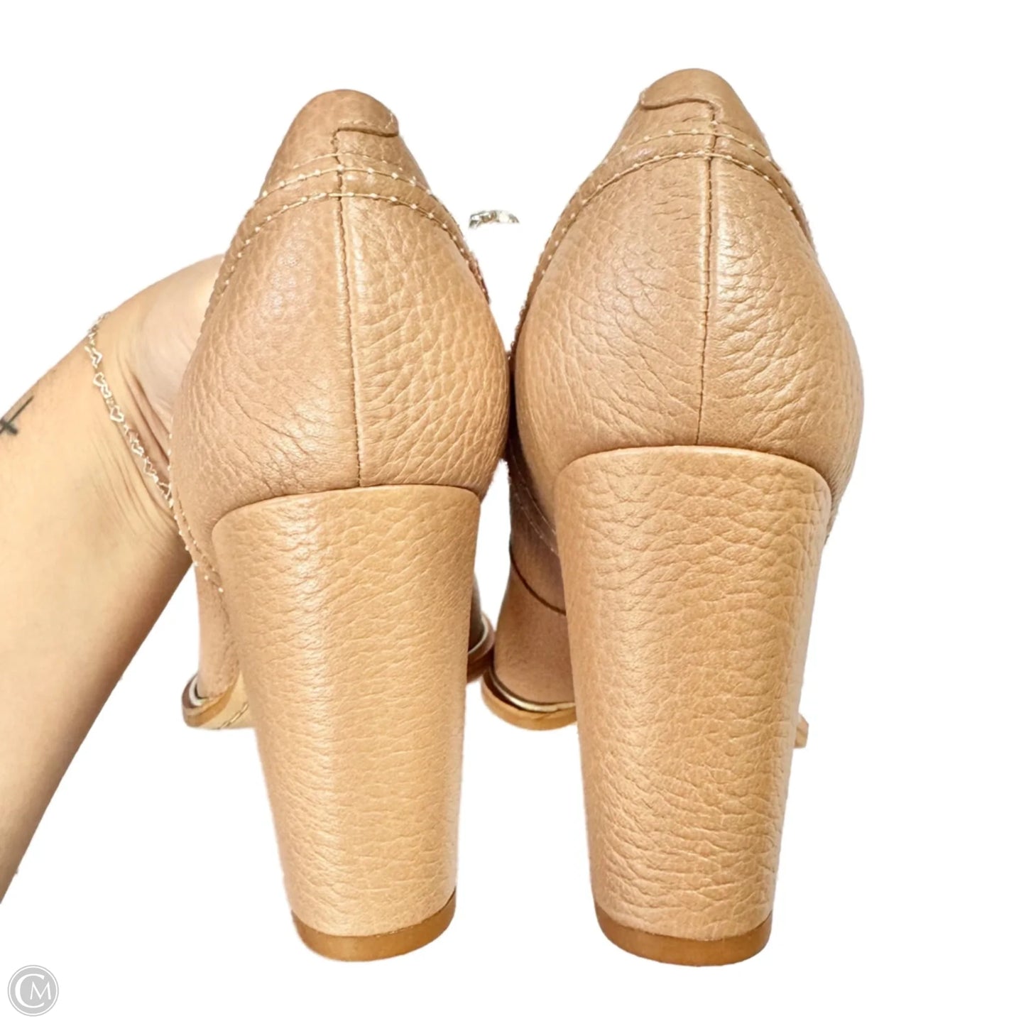 Shoes Heels Block By Clarks In Tan, Size: 8