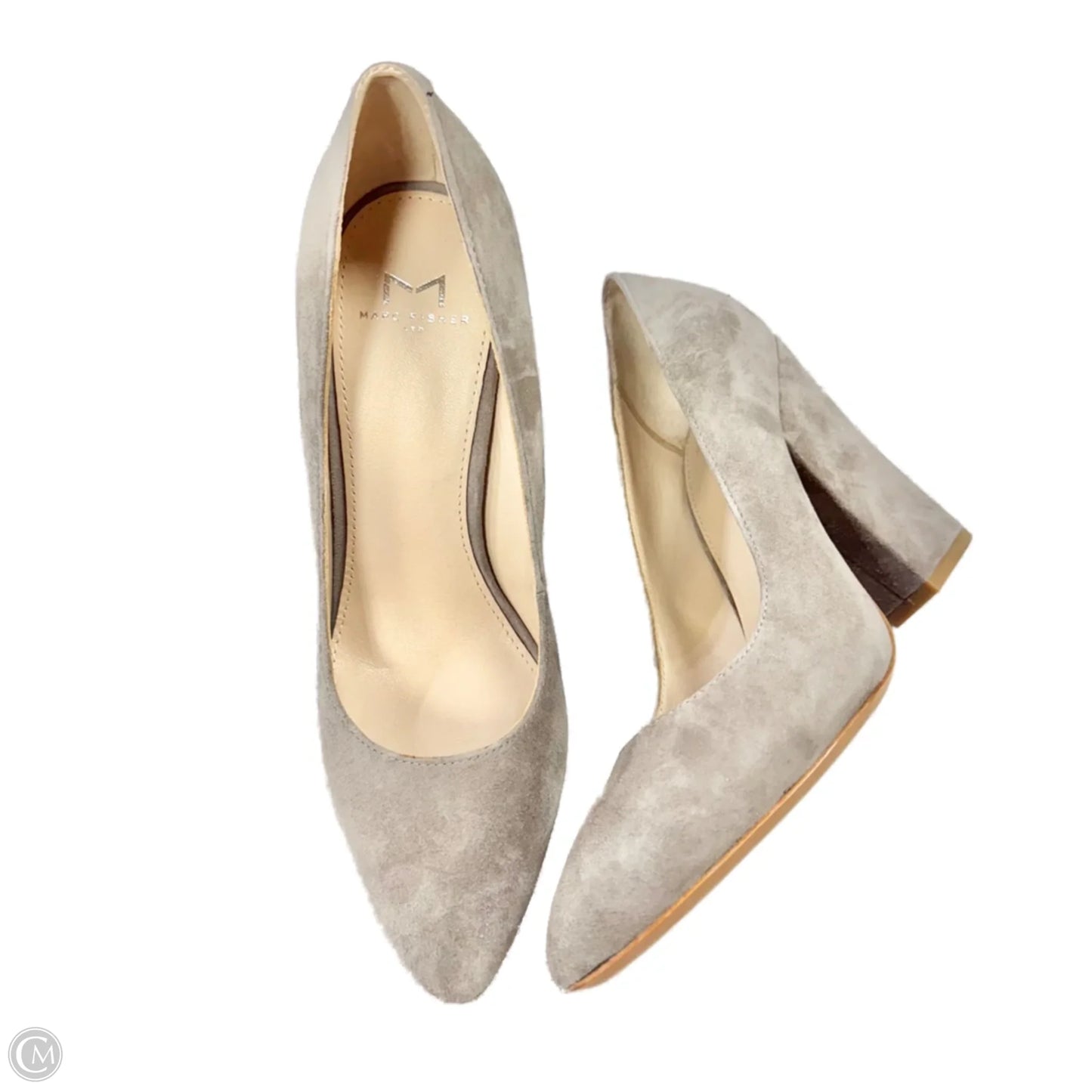 Shoes Heels Block By Marc Fisher In Grey, Size: 7.5
