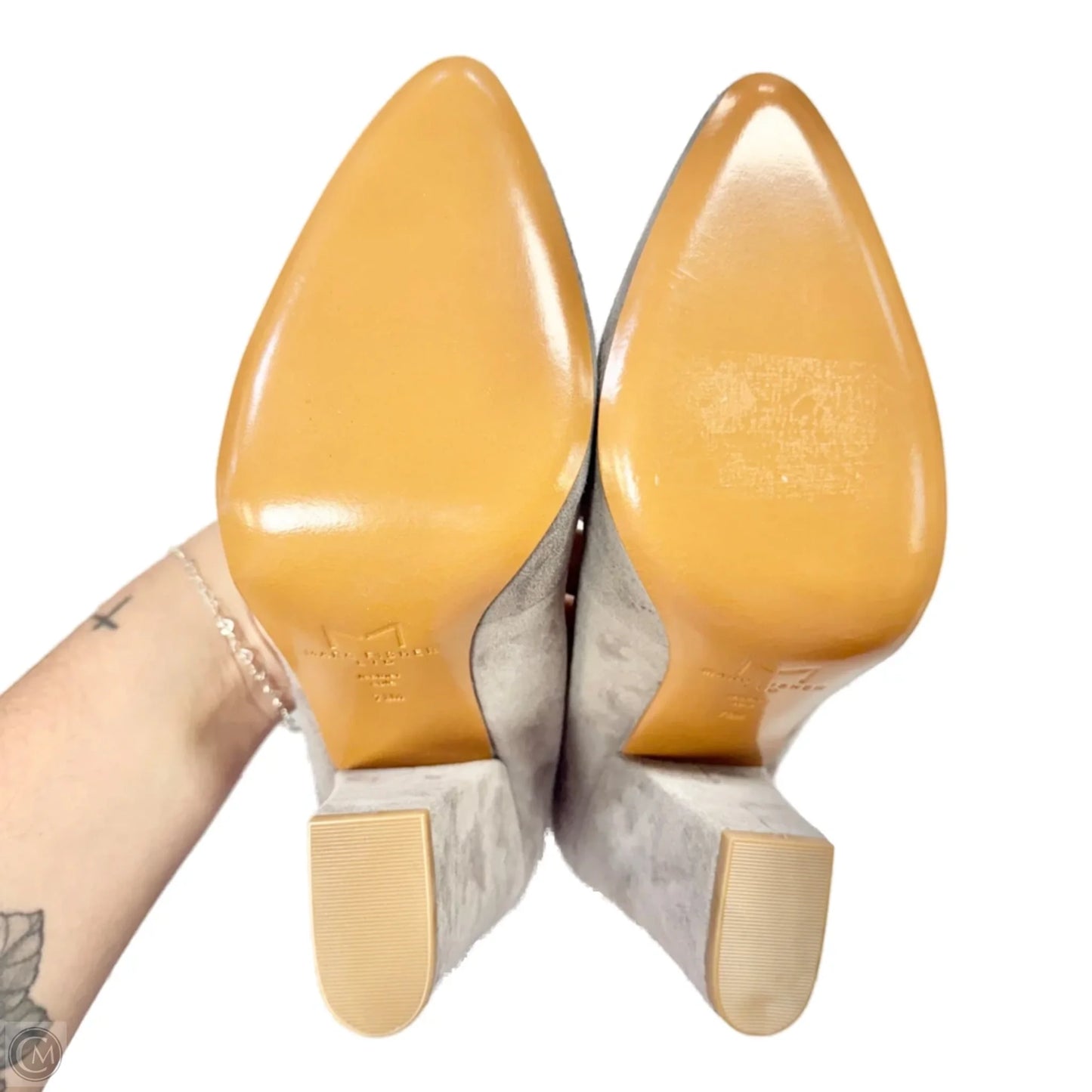 Shoes Heels Block By Marc Fisher In Grey, Size: 7.5