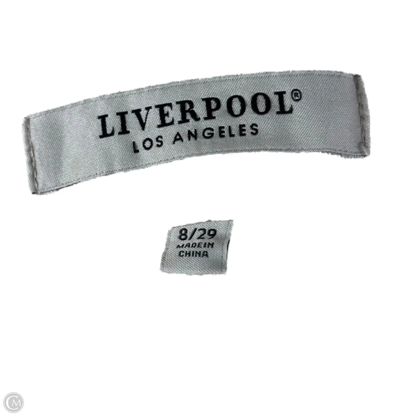 Jeans Flared By Liverpool In Cream Denim, Size: 8