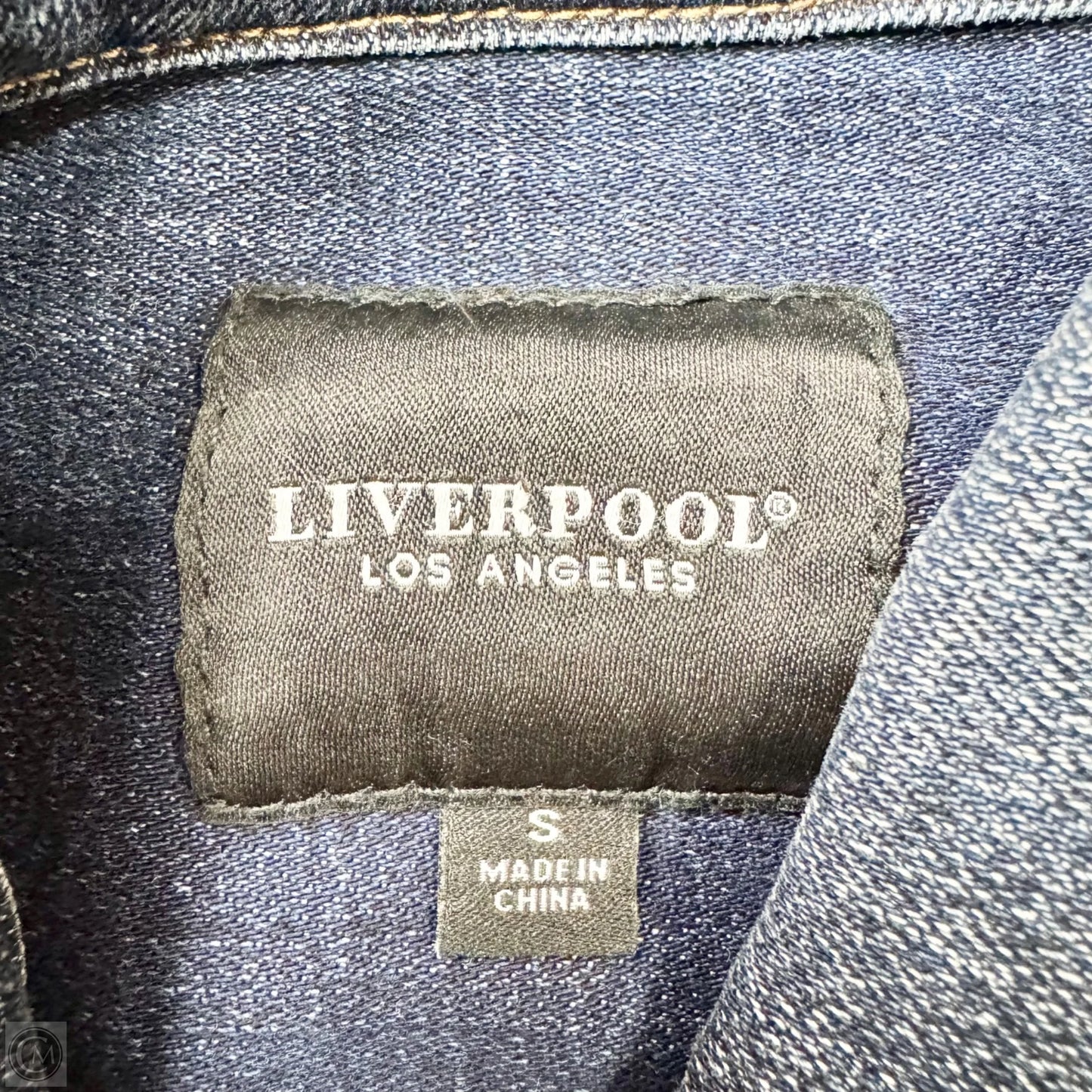 Jacket Denim By Liverpool In Blue Denim, Size: S