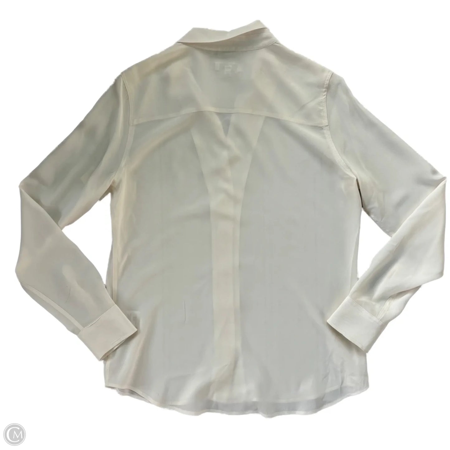 Blouse Long Sleeve By Equipment In White, Size: M