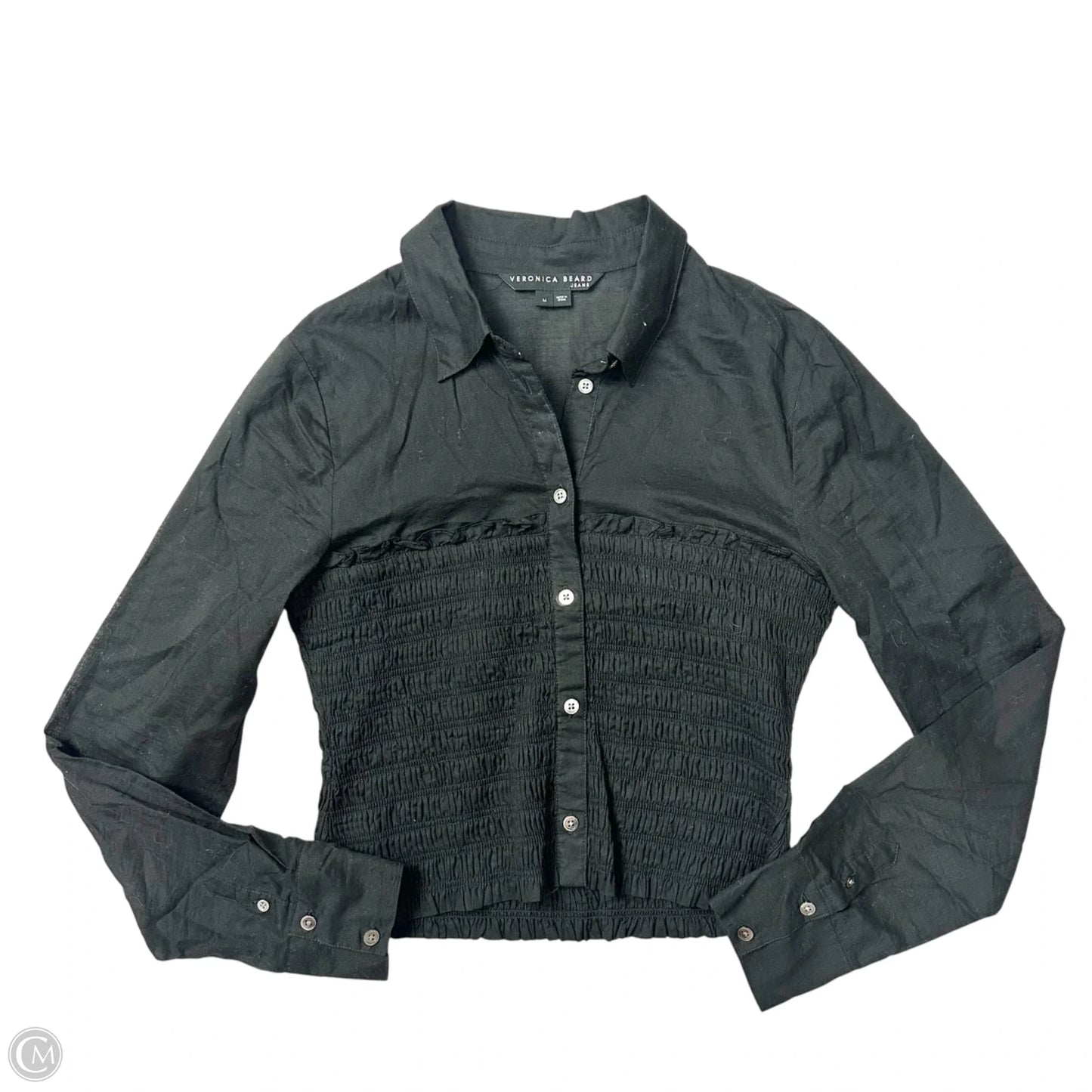 Top Long Sleeve By Veronica Beard In Black, Size: M