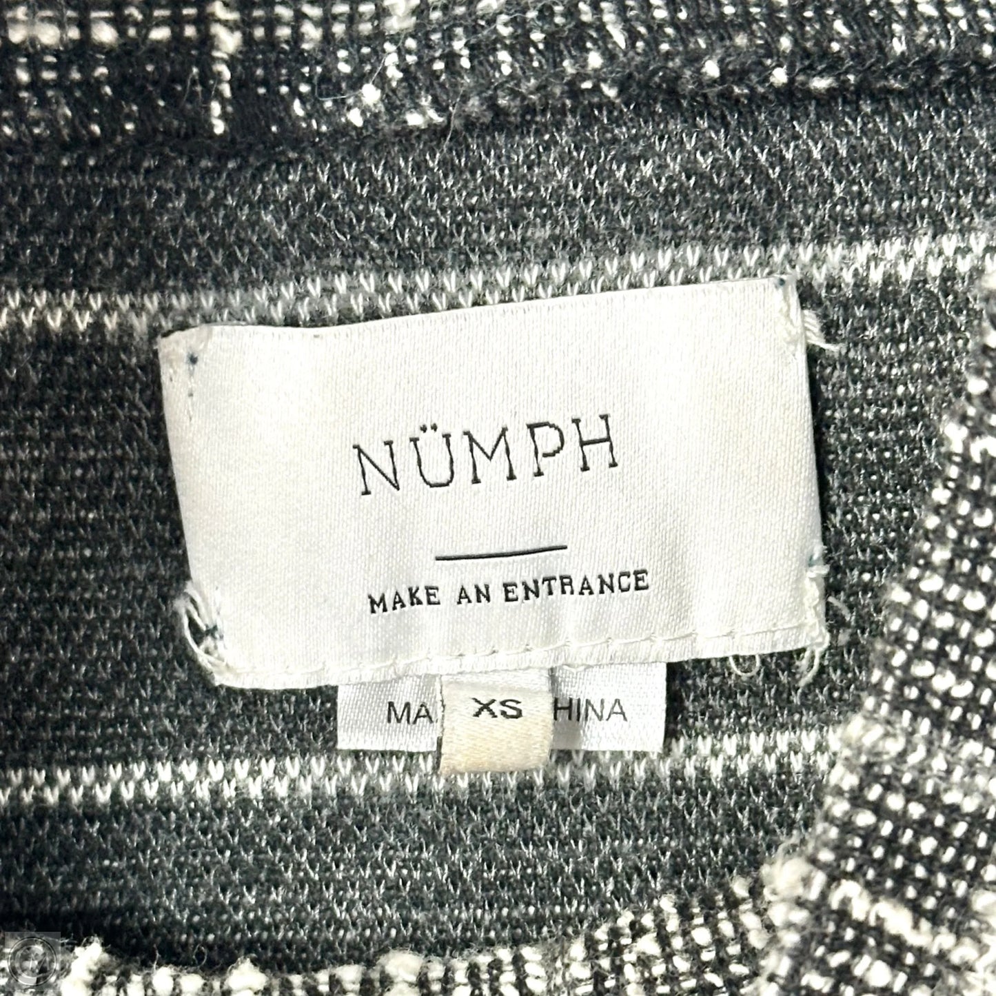 Top Long Sleeve By Numph In Black & White, Size: Xs