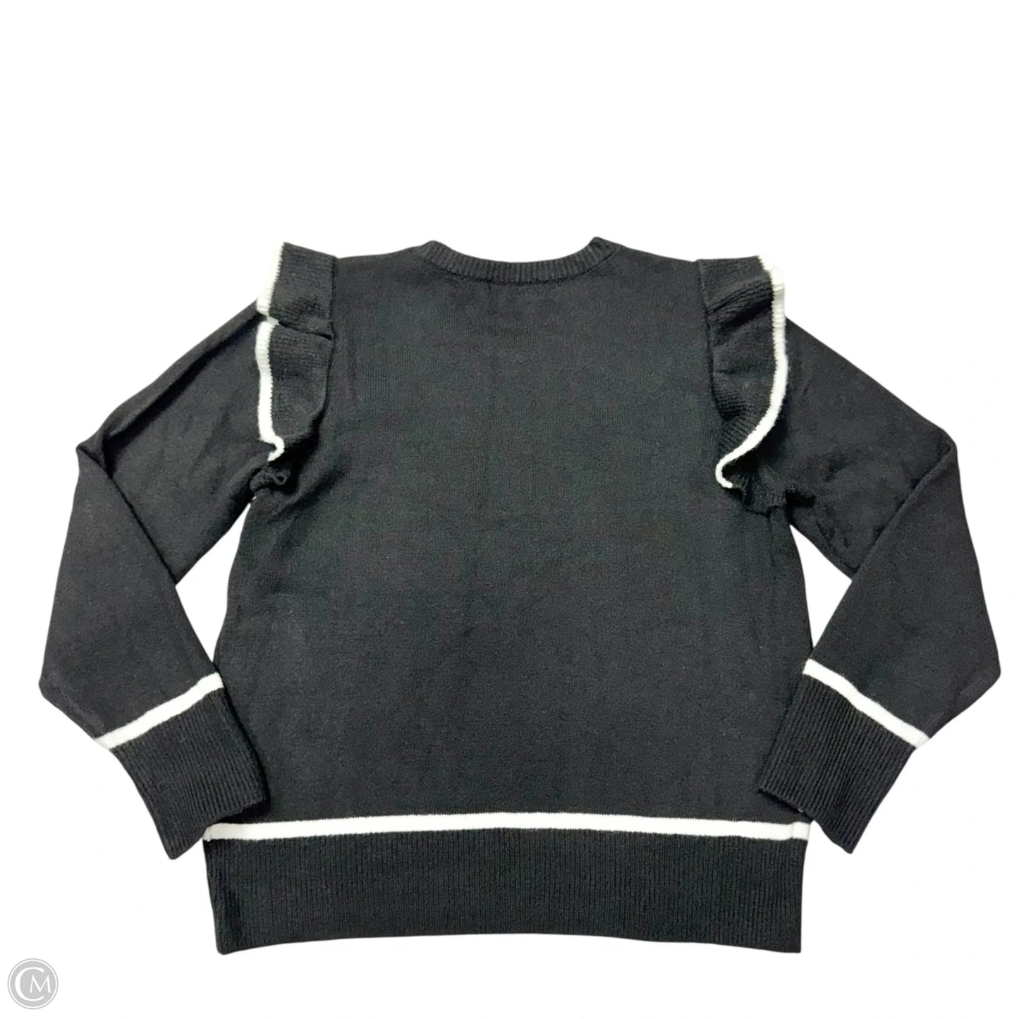 Sweater Designer By Karl Lagerfeld In Black & White, Size: L