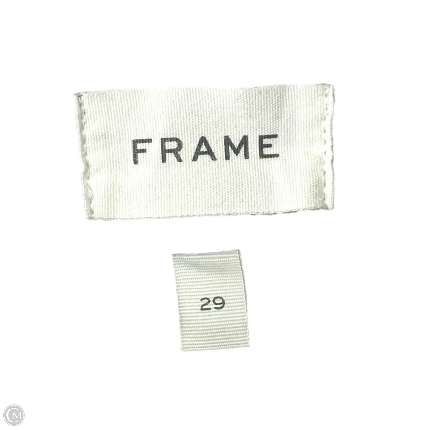 Jeans Straight By Frame In Black Denim, Size: 8
