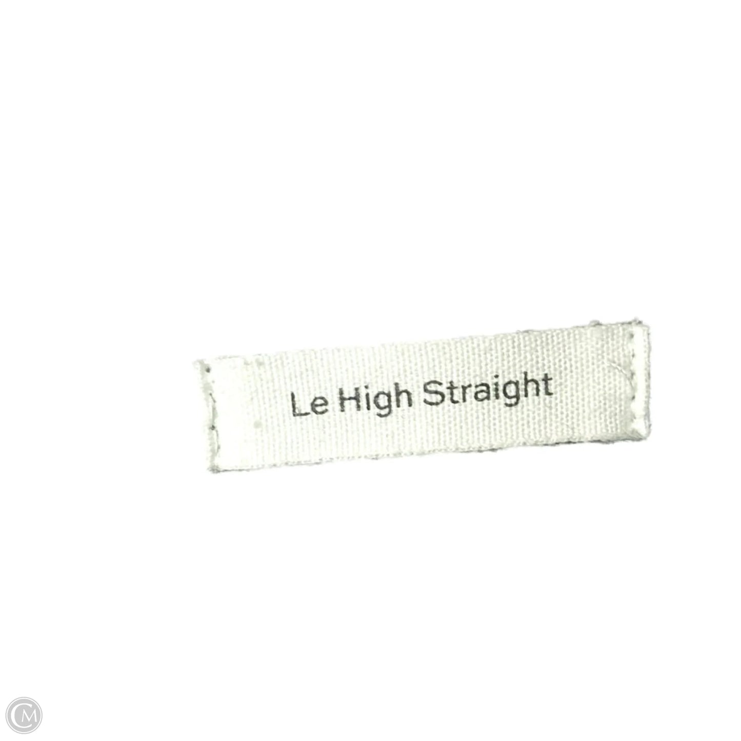 Jeans Straight By Frame In Black Denim, Size: 8