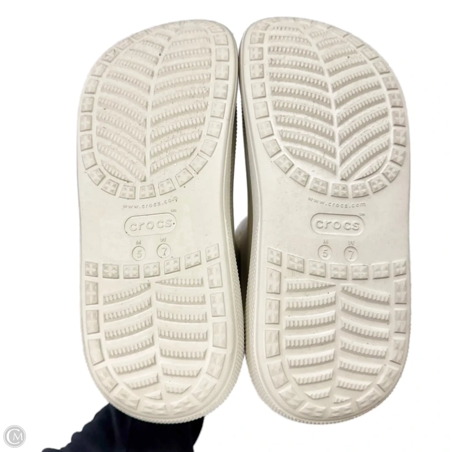 Boots Ankle Flats By Crocs In Tan, Size: 7