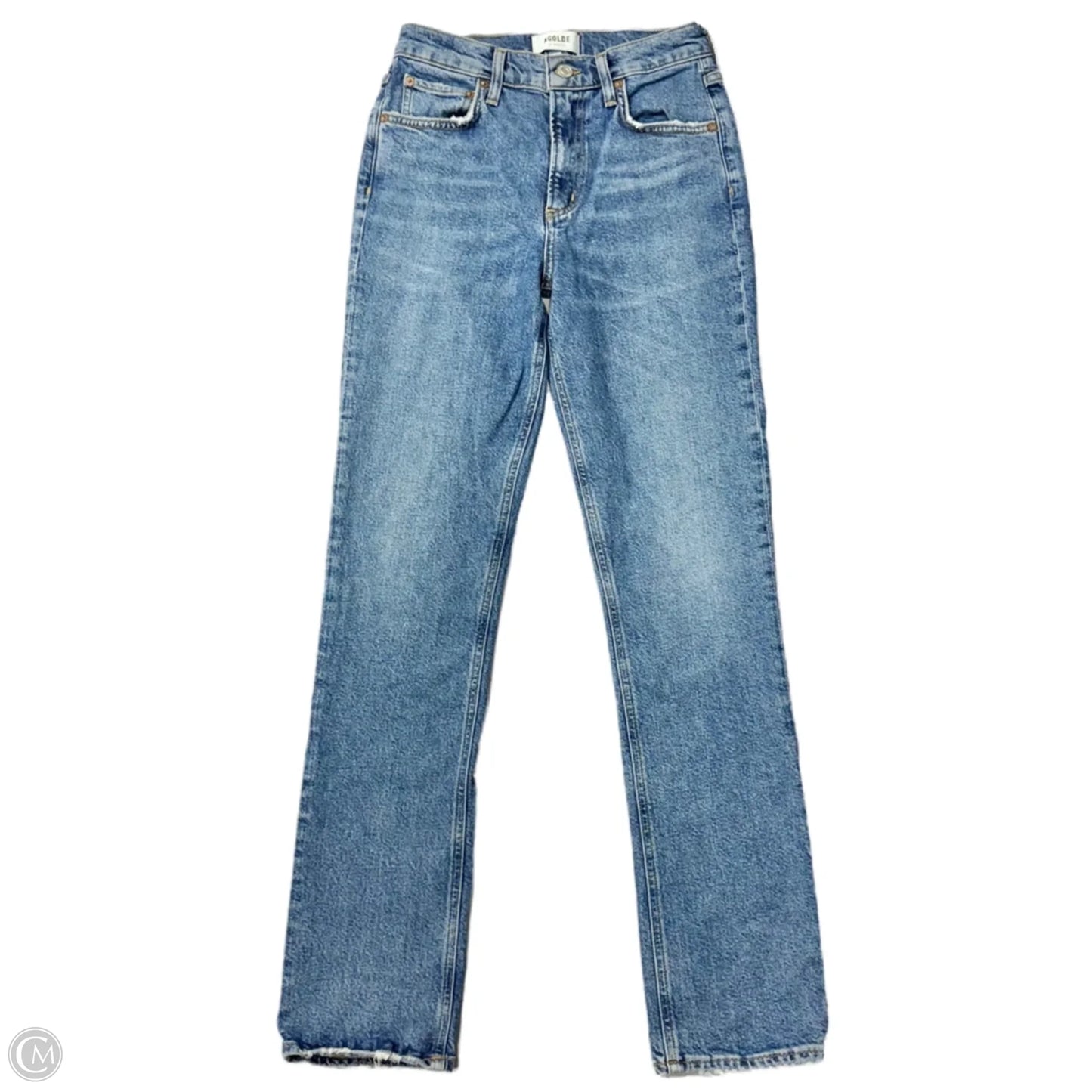 Jeans Straight By Agolde In Blue Denim, Size: 2