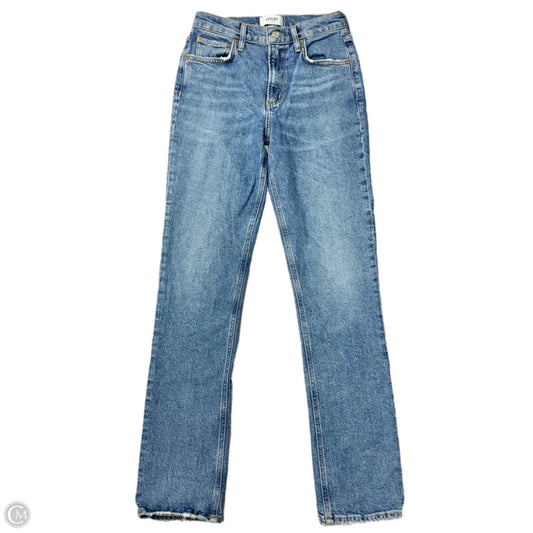 Jeans Straight By Agolde In Blue Denim, Size: 2