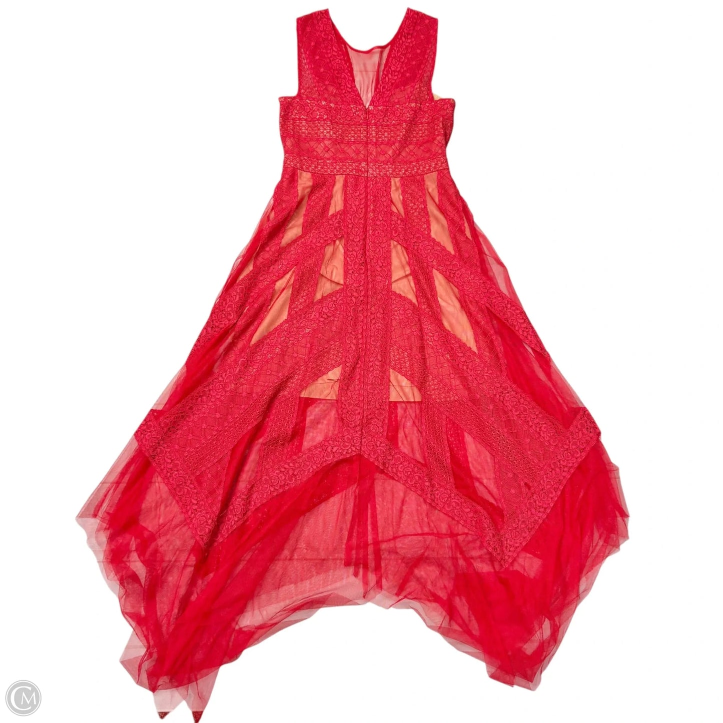 Dress Party Long By Bcbgmaxazria In Red, Size: M