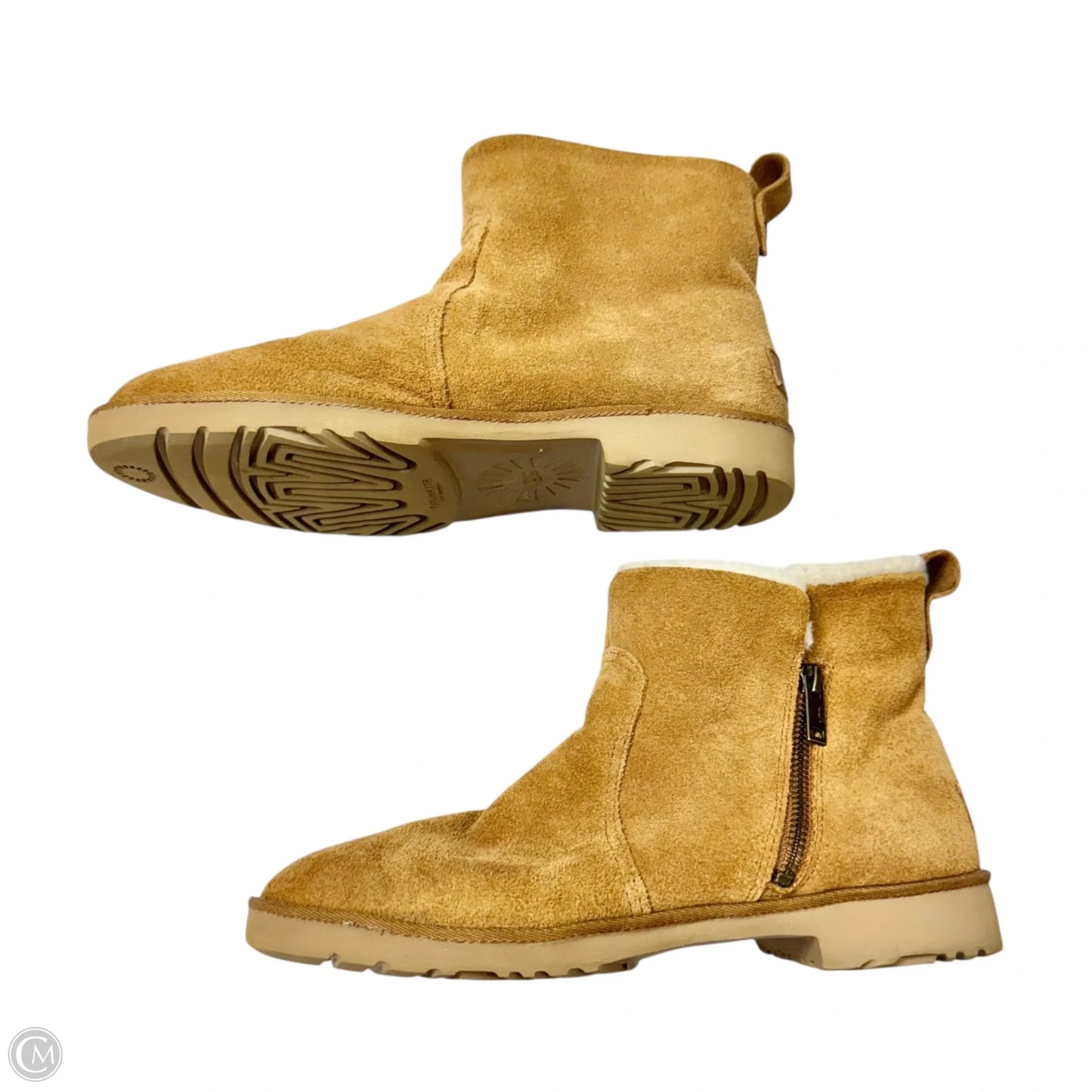 Boots Designer By Ugg In Brown, Size: 9