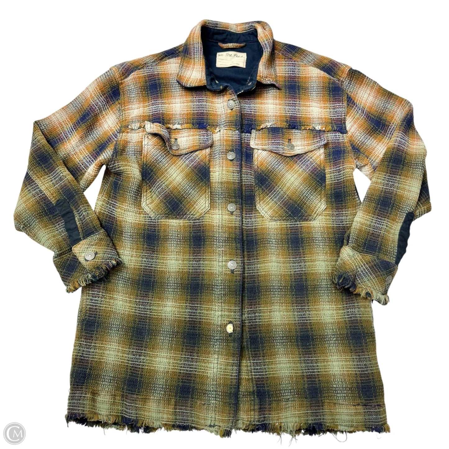 Jacket Shirt By We The Free In Plaid Pattern, Size: M