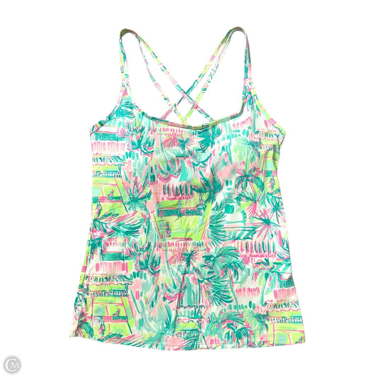 Tank Top Designer By Lilly Pulitzer In Blue & Pink, Size: M