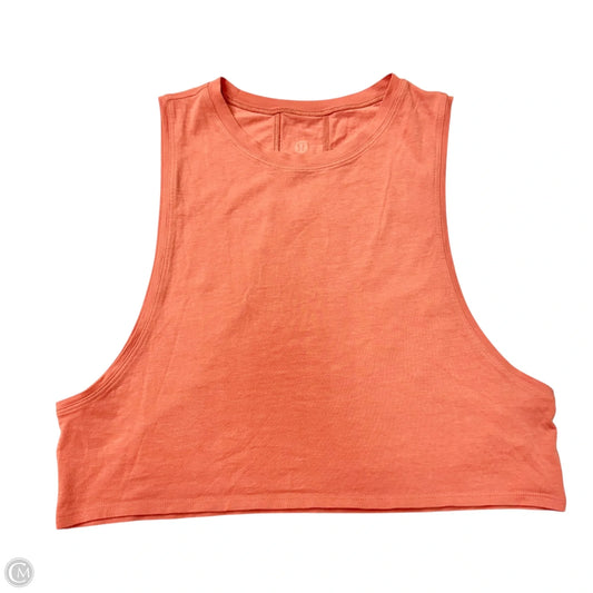 Athletic Tank Top By Lululemon In Orange, Size: S