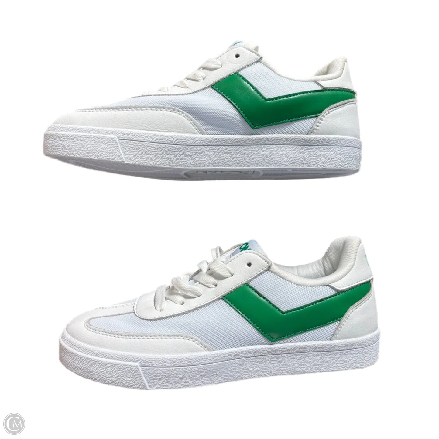 Shoes Sneakers By Pony In Green & White, Size: 7