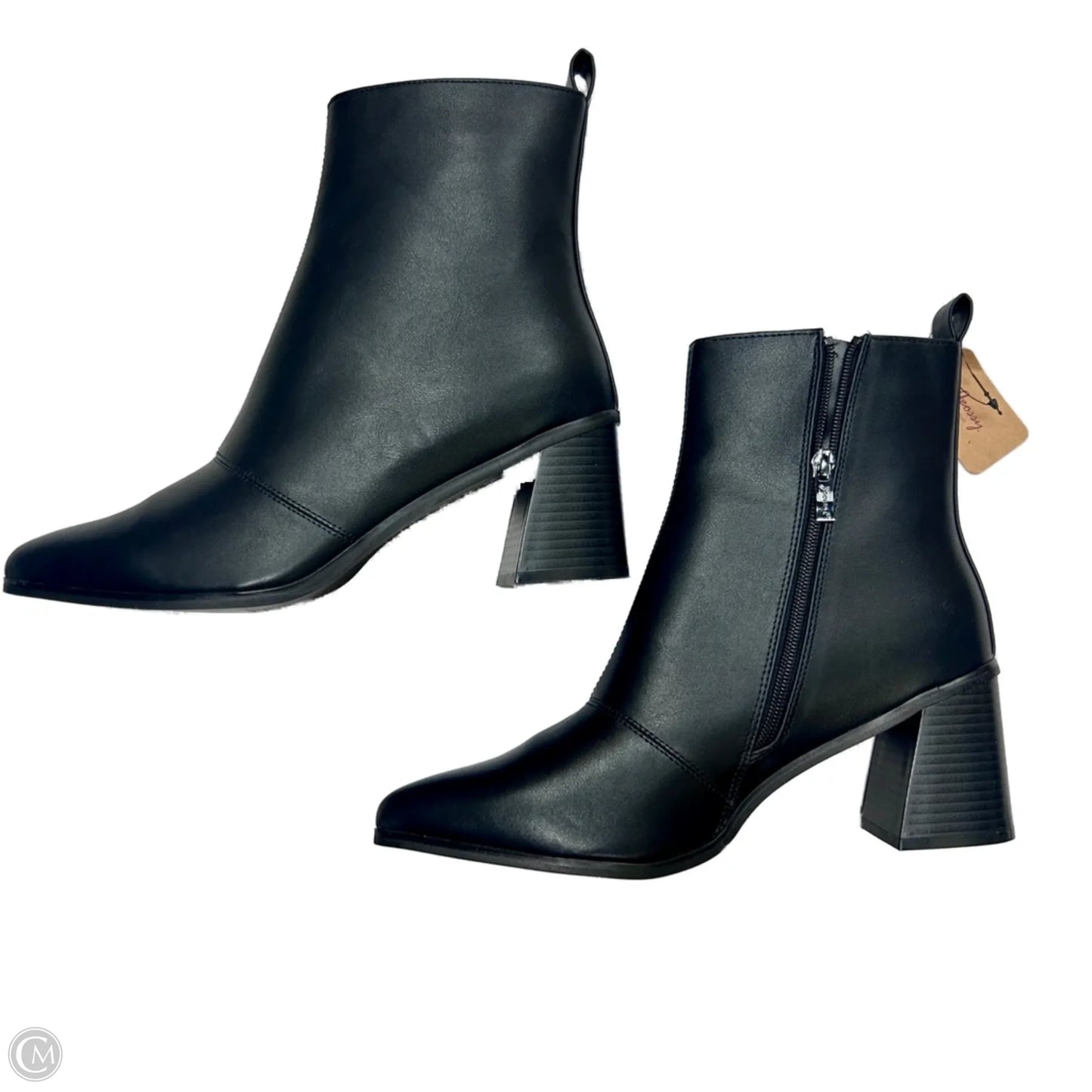 Boots Ankle Heels By Jeossy In Black, Size: 10