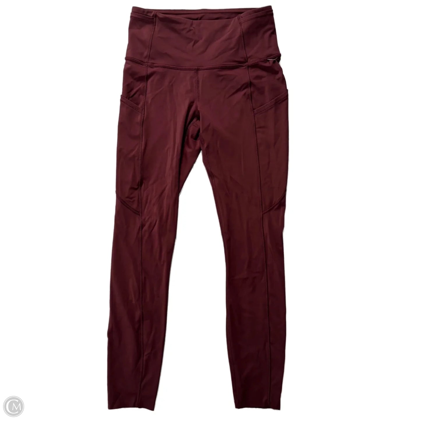 Athletic Leggings By Lululemon In Maroon, Size: S