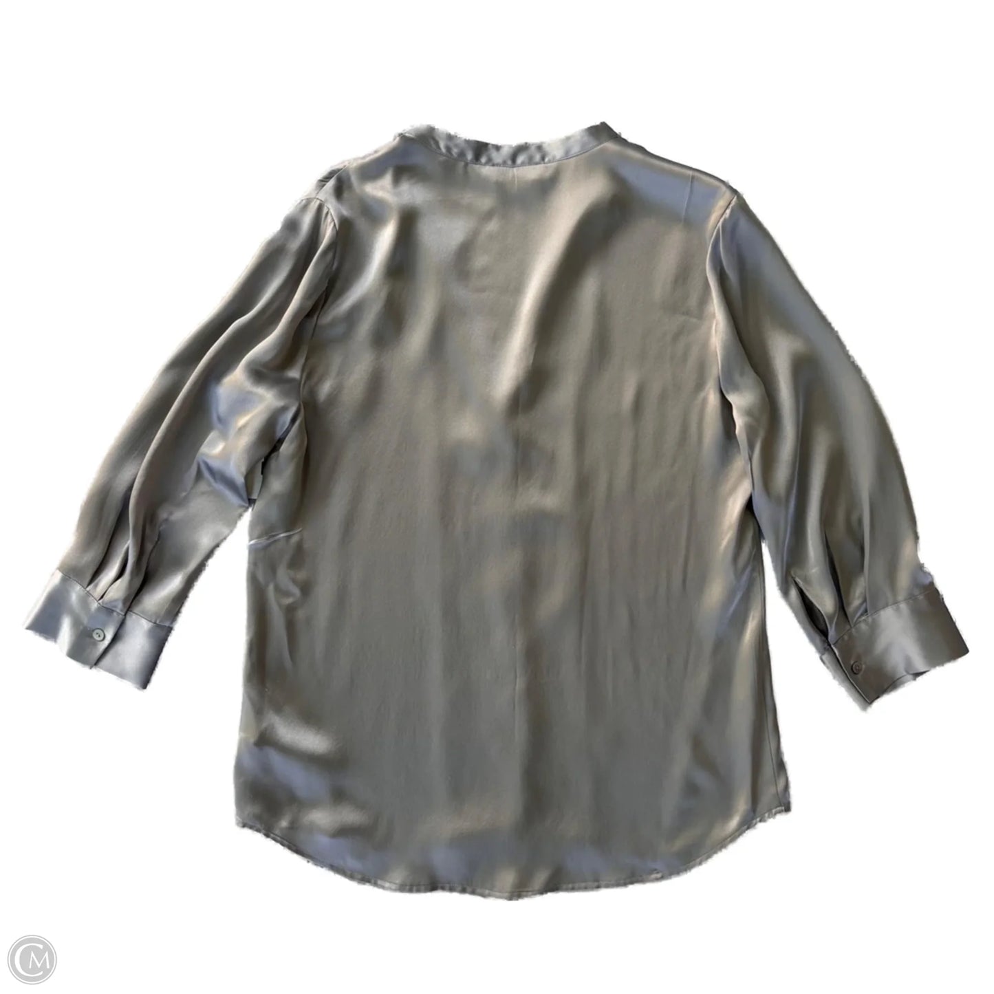 Blouse Long Sleeve By L Agence In Grey, Size: S