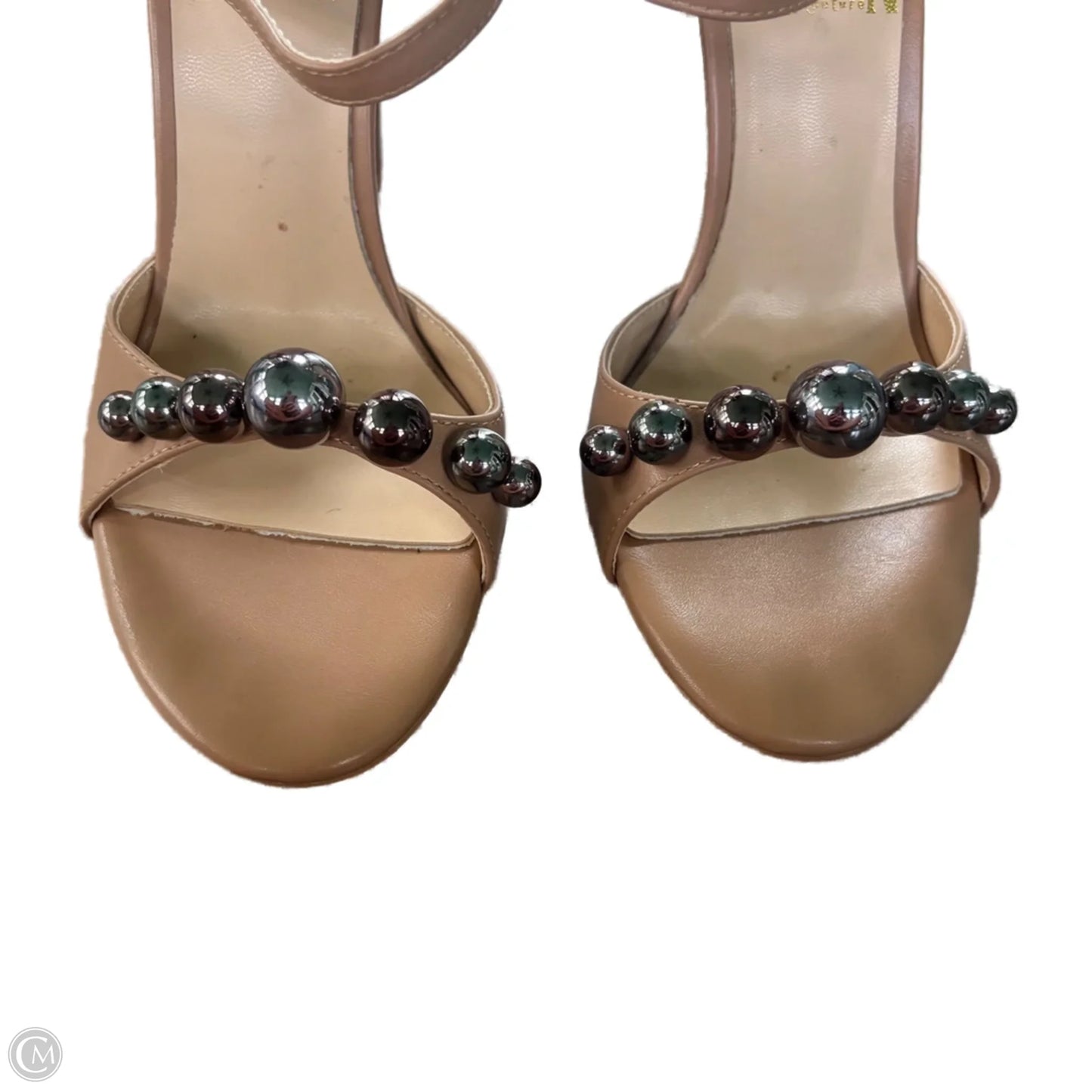 Sandals Heels Stiletto By Krown Kouture In Tan, Size: 7.5