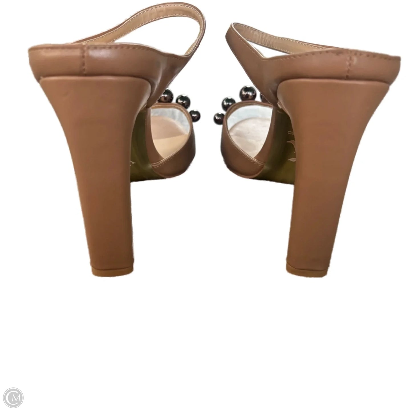Sandals Heels Stiletto By Krown Kouture In Tan, Size: 7.5