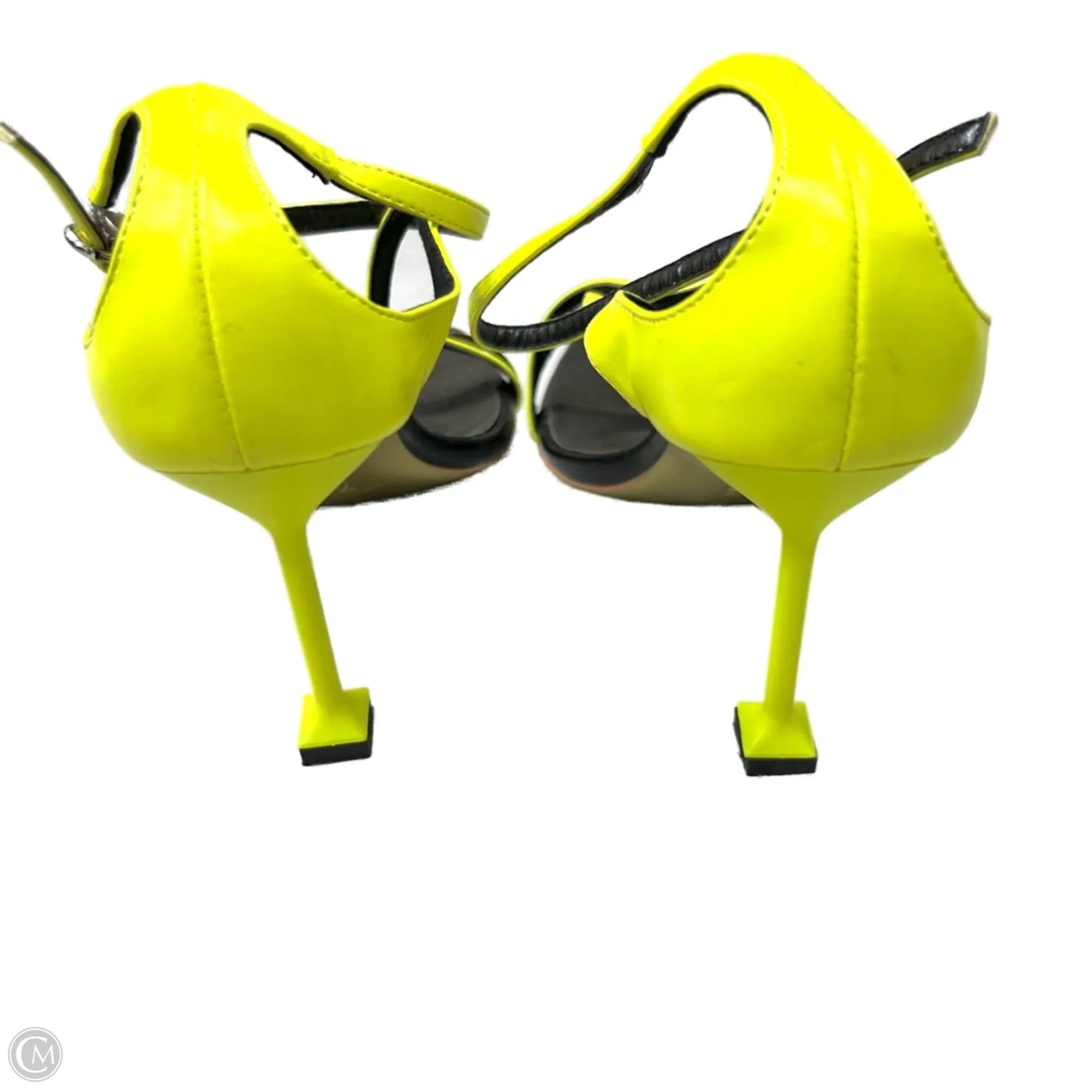 Sandals Heels Stiletto By Krown Kouture In Yellow, Size: 7.5