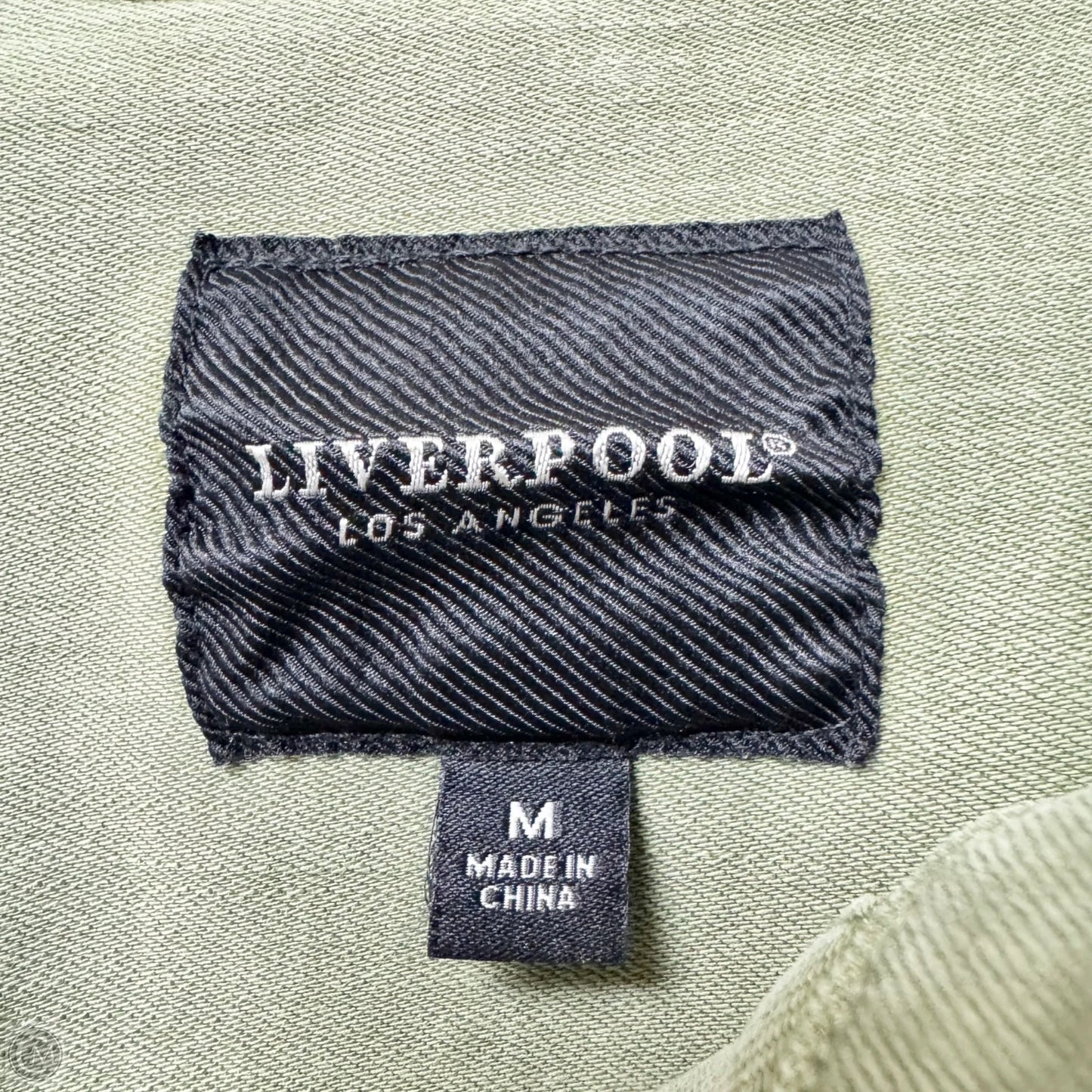 Jacket Denim By Liverpool In Green Denim, Size: M