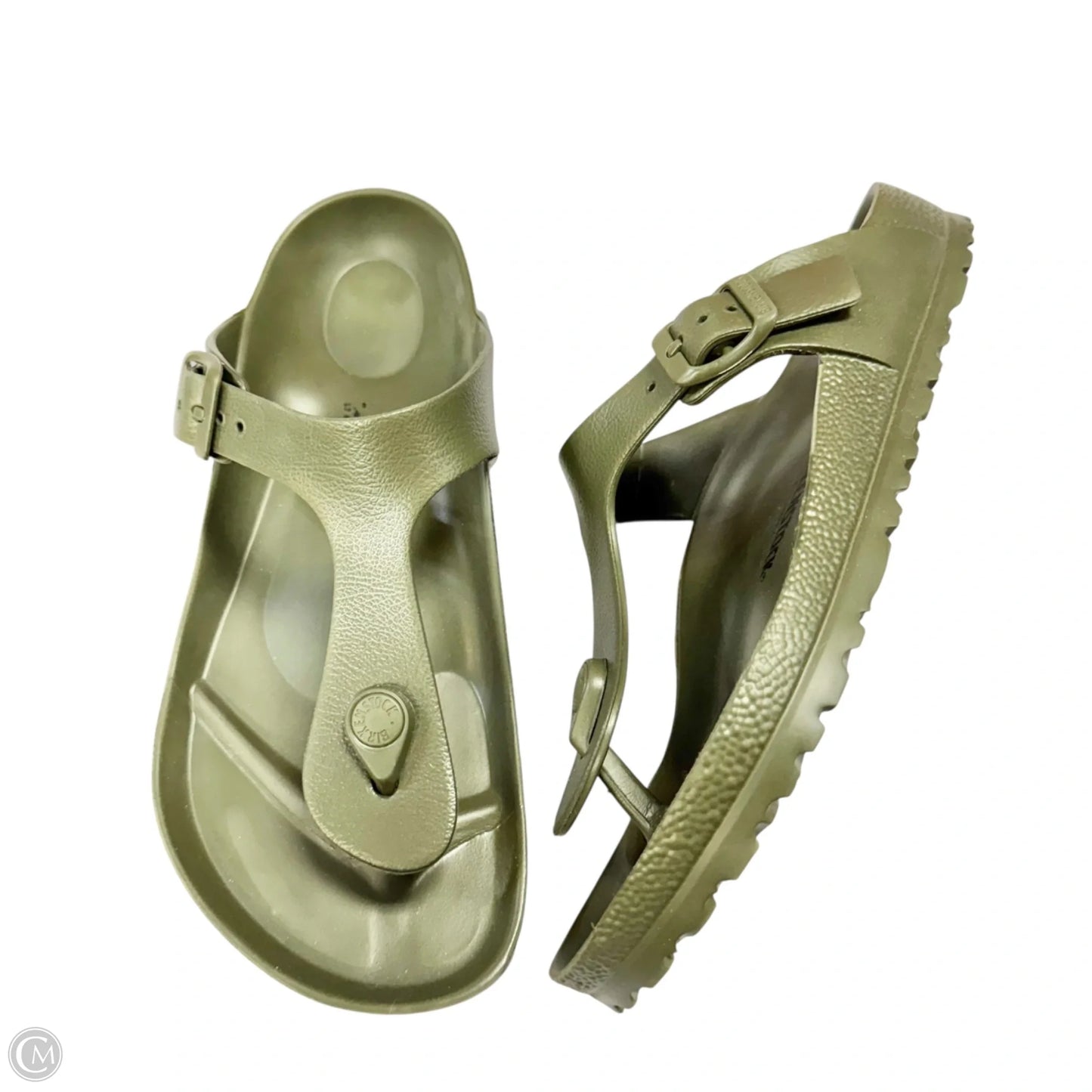 Sandals Flats By Birkenstock In Green, Size: 7