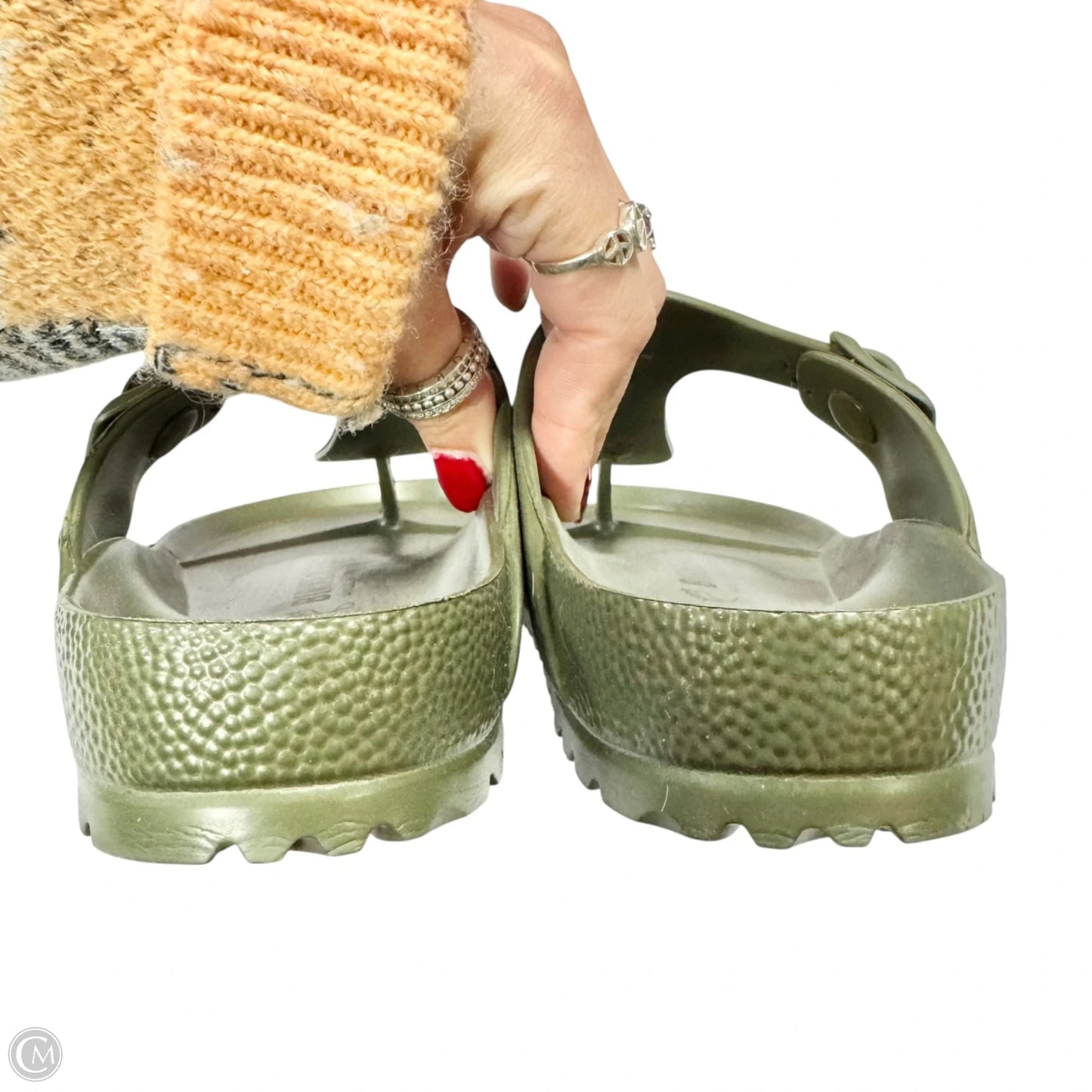 Sandals Flats By Birkenstock In Green, Size: 7